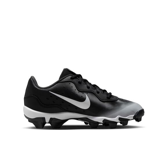 Nike Baseball Black White Grey Alpha Huarache 4 Keystone Baseball Cleat Youth 3 - Picture 1 of 11